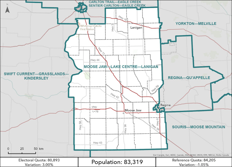 Moose Jaw Lake Centre Lanigan boundaries expected not to change
